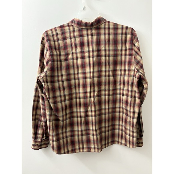 Liz Claiborne Button Up Plaid Lizwear Jeans Women's XL Long Sleeve Shirt Casual - Picture 8 of 8